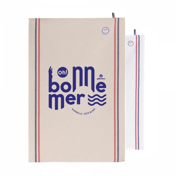 Torchon Français Oh bonne mer - Galinettes
