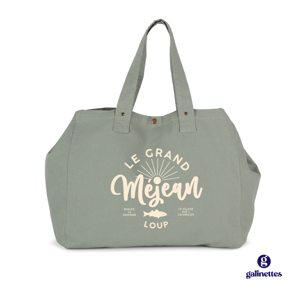 Sac cabas brodé le Grand Méjean Loup – Image 5