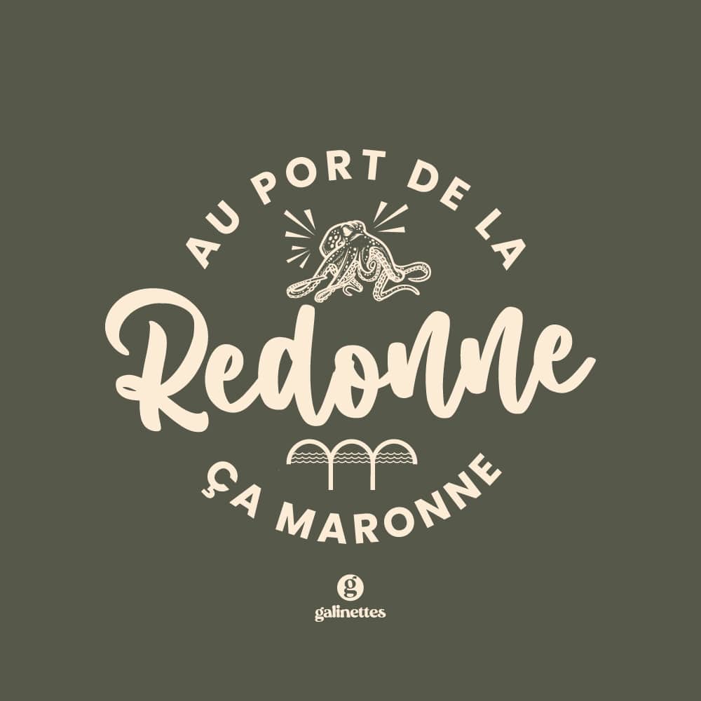 Sac cabas brodé | Au port de la Redonne, ça maronne – Image 5