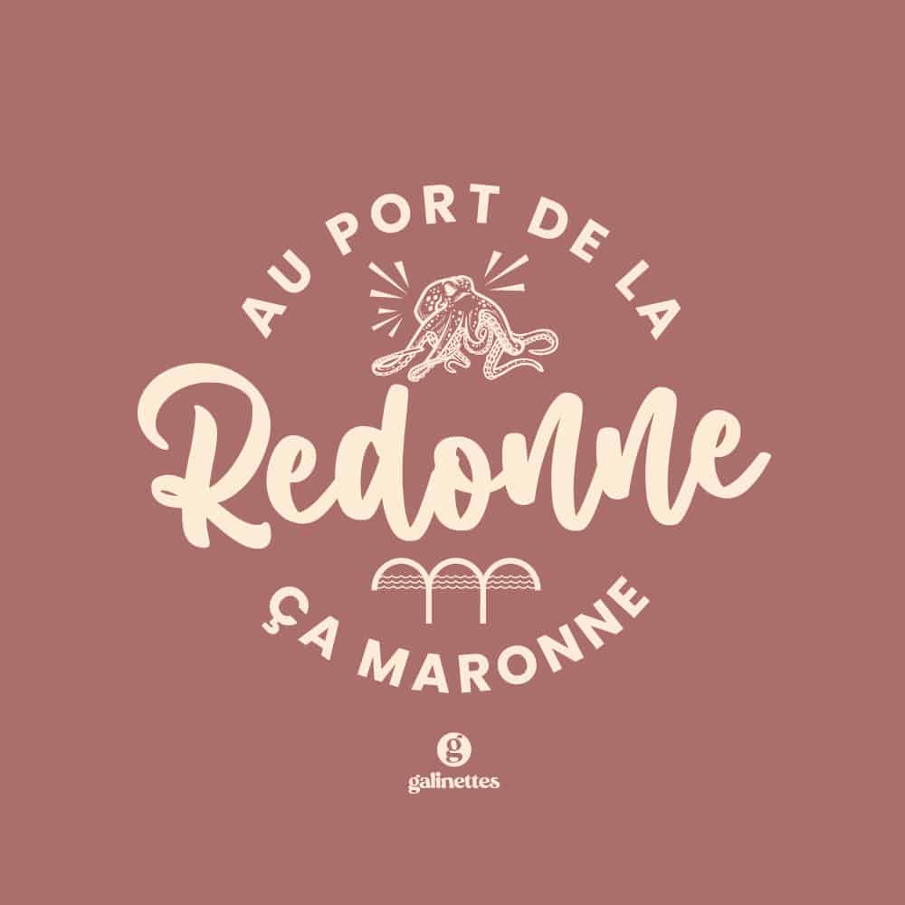 Sac cabas brodé | Au port de la Redonne, ça maronne – Image 4