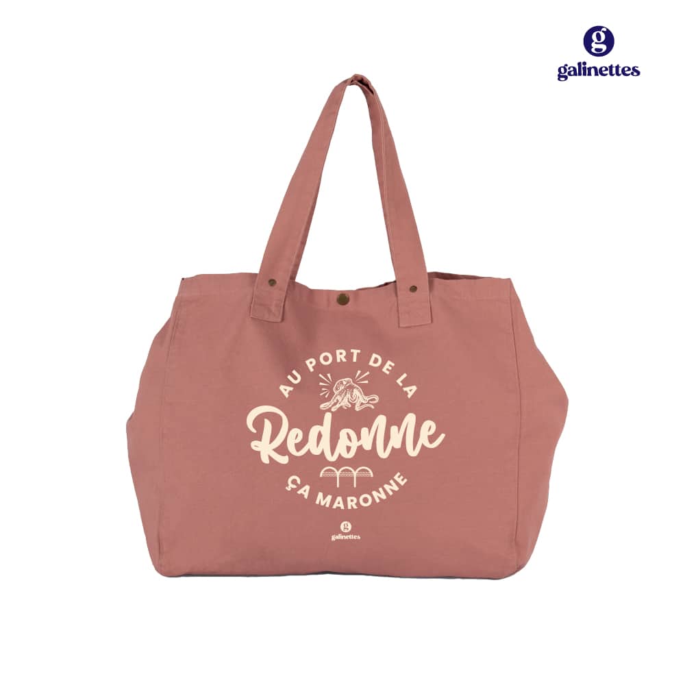 Sac cabas brodé | Au port de la Redonne, ça maronne – Image 3