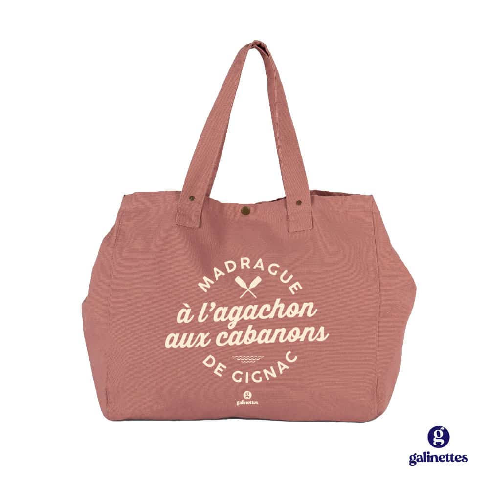 Sac cabas brodé | Madrague de Gignac, à l'agachon aux cabanons – Image 3
