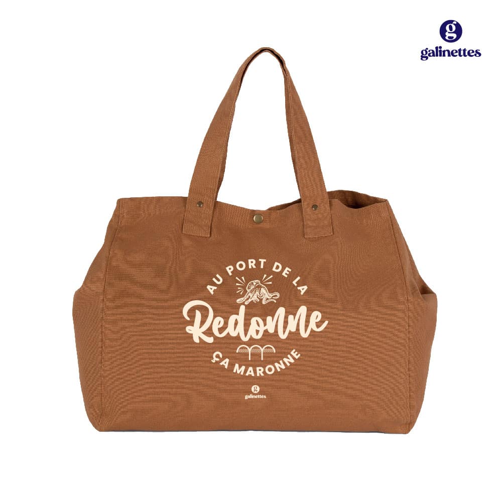 Sac cabas brodé | Au port de la Redonne, ça maronne – Image 7