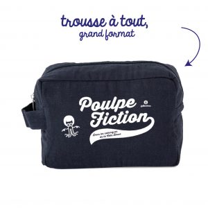 Trousse de toilette coton bio Poulpe Fiction
