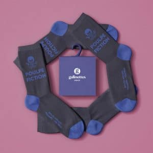 Chaussettes bleues Poulpe Fiction - idées cadeaux made in sud