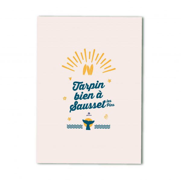 Torchon « Tarpin Bien à Sausset-les-Pins » – idée cadeau qui sent bon les vacances