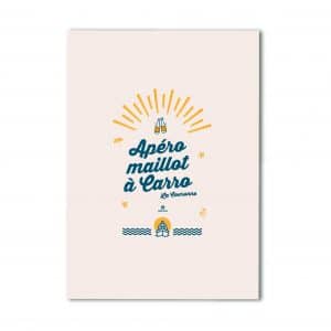 Torchon « Apéro Maillot à Carro, la Couronne » – idée cadeau qui sent bon les vacances