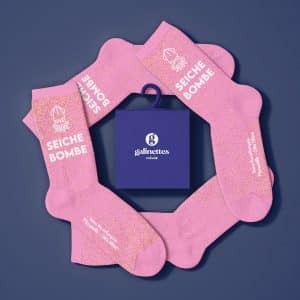 Chaussettes roses à paillettes - Seiche bombe