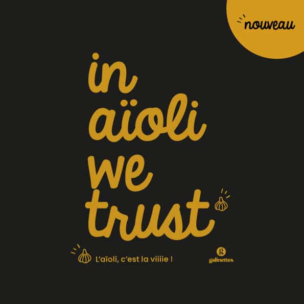 Torchon noir et or « In Aïoli We Trust » Made in Provence – Image 3
