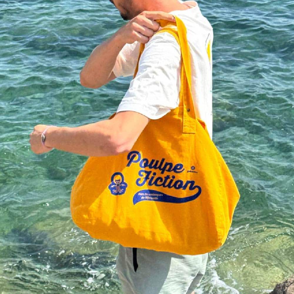 Sac cabas poulpe fiction dans les calanques de marseille